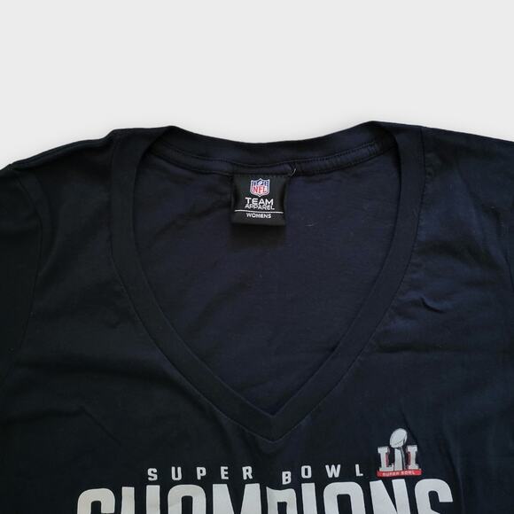 NFL Team 2016 Superbowl Champions New England Patriots T-Shirt Navy Women Sz S - Picture 4 of 5